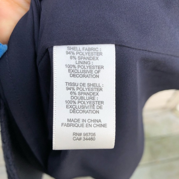 Rebecca Taylor “Taylor” Dress Navy Knit Fit Flare Lace Peekaboo Cutout 6 - Picture 8 of 8